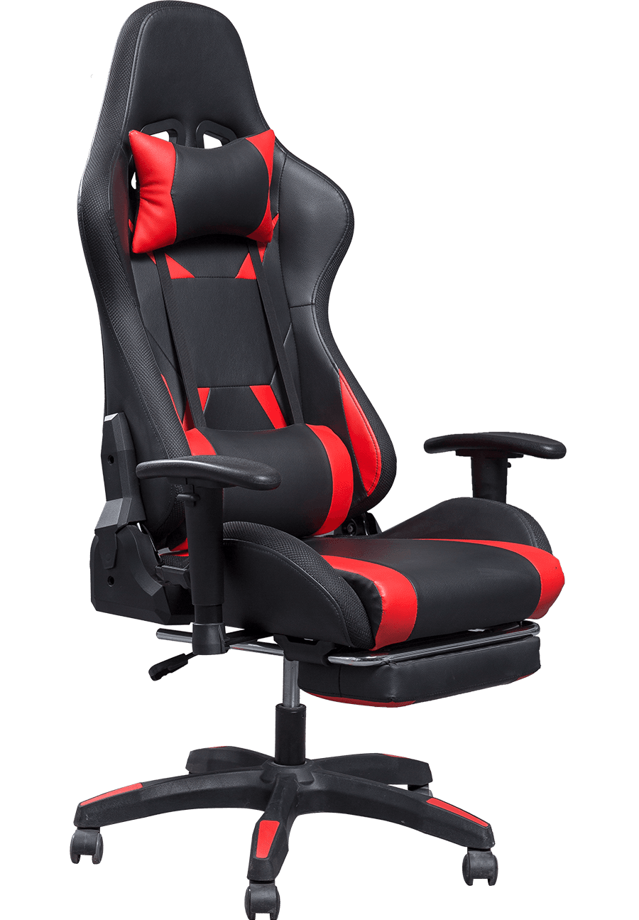 Kursi Gaming Dapat Disesuaikan dengan Sandaran Tangan Kursi Pijat Kulit PU Punggung Tinggi Perabot Kantor Angkat Putar Silla Gamer details