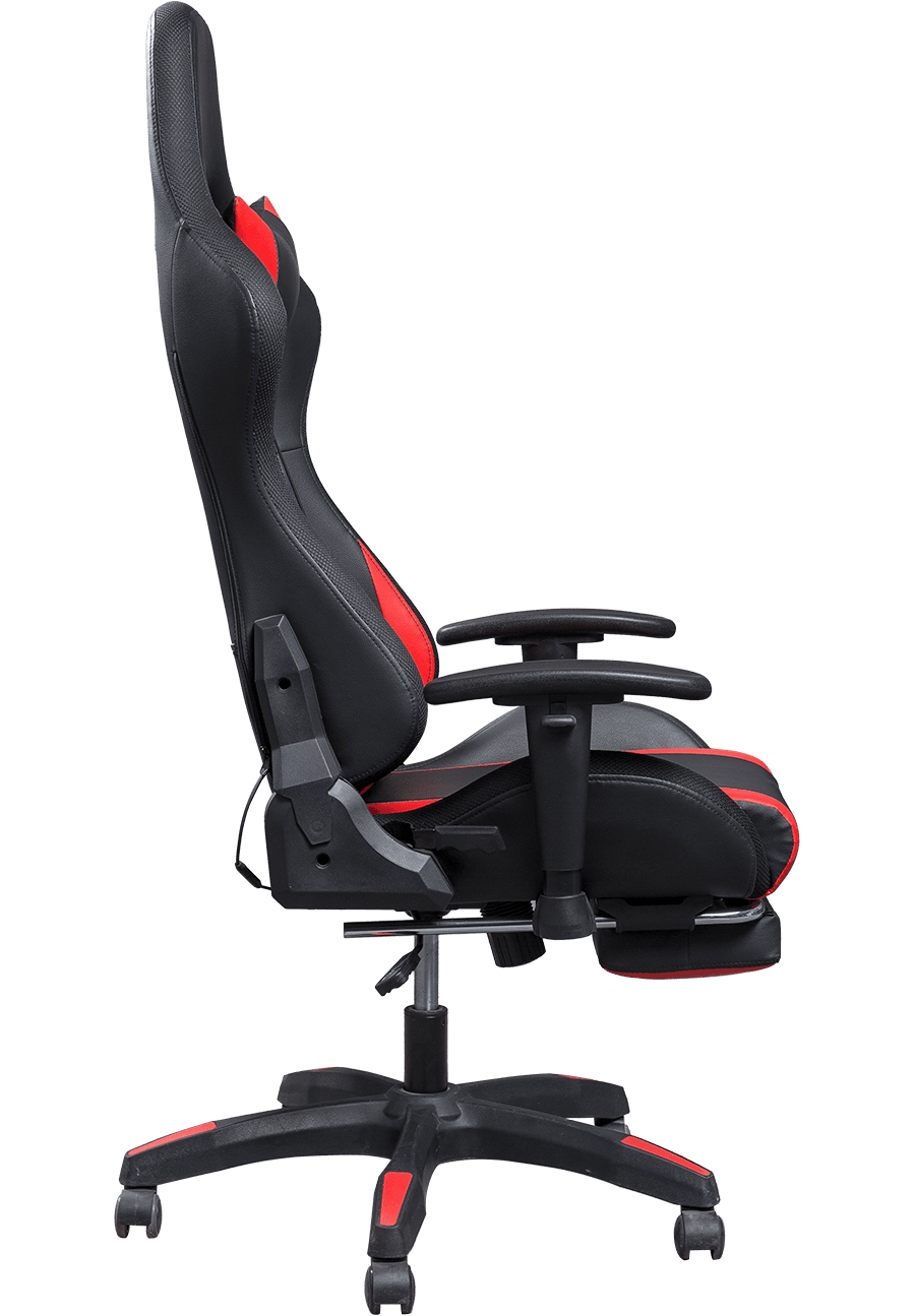 Kursi Gaming Dapat Disesuaikan dengan Sandaran Tangan Kursi Pijat Kulit PU Punggung Tinggi Perabot Kantor Angkat Putar Silla Gamer details