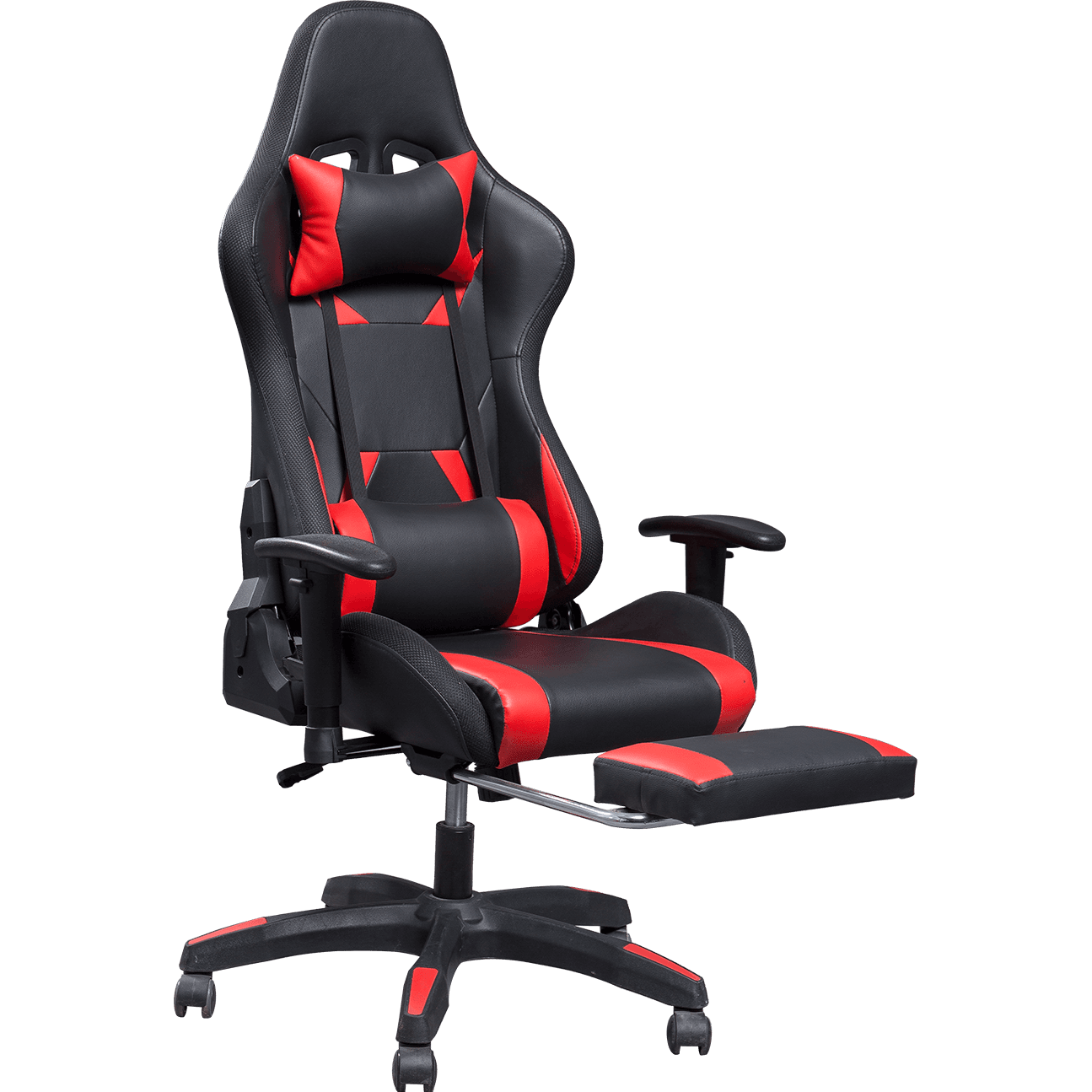 Kursi Gaming Dapat Disesuaikan dengan Sandaran Tangan Kursi Pijat Kulit PU Punggung Tinggi Perabot Kantor Angkat Putar Silla Gamer details